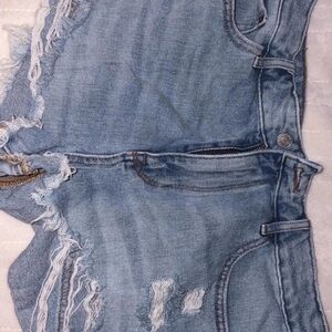 PacSun Light Blue Distressed Jean Shorts